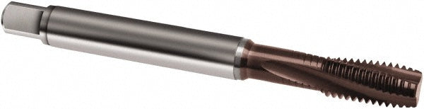 Guhring 9029210080030 Spiral Flute Tap M8 x 0.50, Metric Fine, 3 Flute, Modified Bottoming, 6H Class of Fit, Powdered Metal, TiAlN Finish