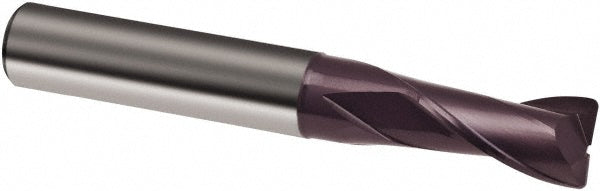 Guhring 9030870031720 Corner Radius End Mill 1/8" Dia, 3/8" LOC, 2 Flute, Solid Carbide