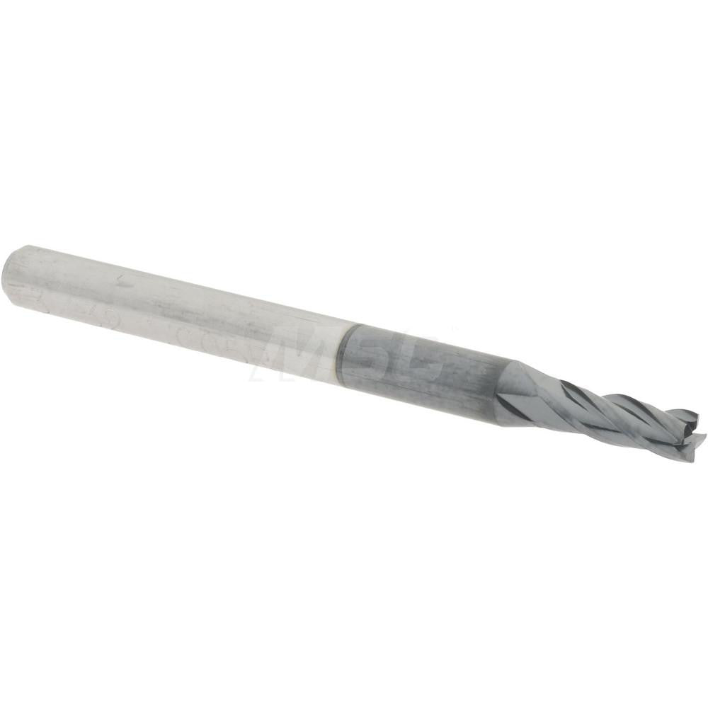 Accupro 58716416 Corner Radius End Mill 0.0938" Dia, 9/32" LOC, 0.005" Radius, 4 Flutes, Solid Carbide
