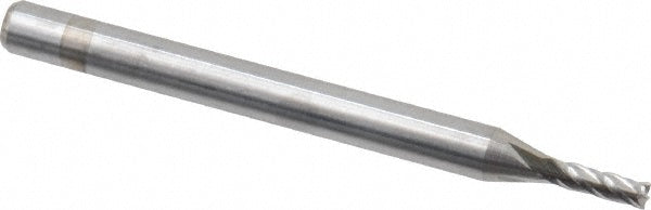 Accupro 58716630 Corner Radius End Mill 1/16" Dia, 3/16" LOC, 0.005" Radius, 4 Flutes, Solid Carbide