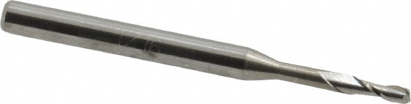 Accupro 58747692 Square End Mill 1/16'' Dia, 3/16'' LOC, 1/8'' Shank Dia, 1-1/2'' OAL, 2 Flutes, Solid Carbide