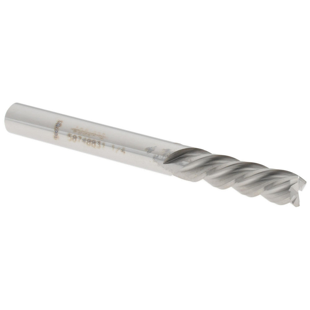 Accupro 58748831 Square End Mill 1/4" Dia, 3/4" LOC, 4 Flutes, Solid Carbide
