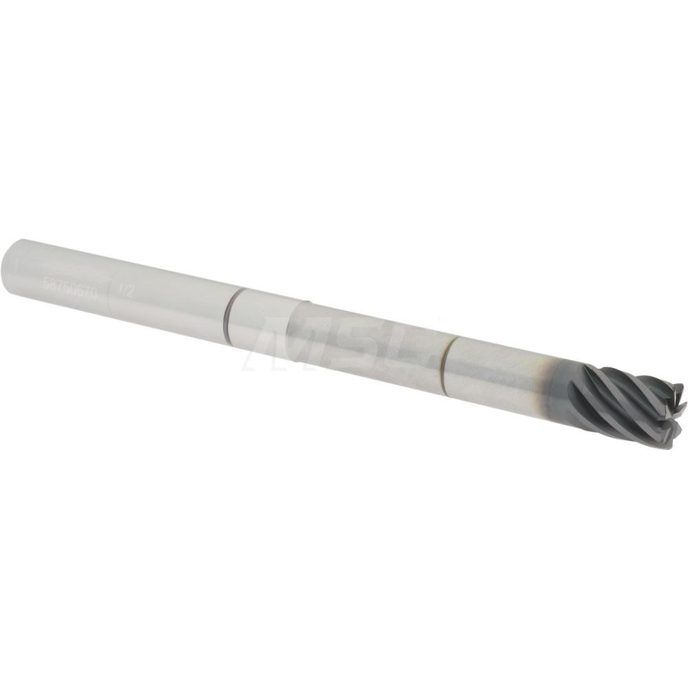 Accupro 58750670 Corner Radius End Mill 1/2" Dia, 5/8" LOC, 0.03" Radius, 7 Flutes, Solid Carbide