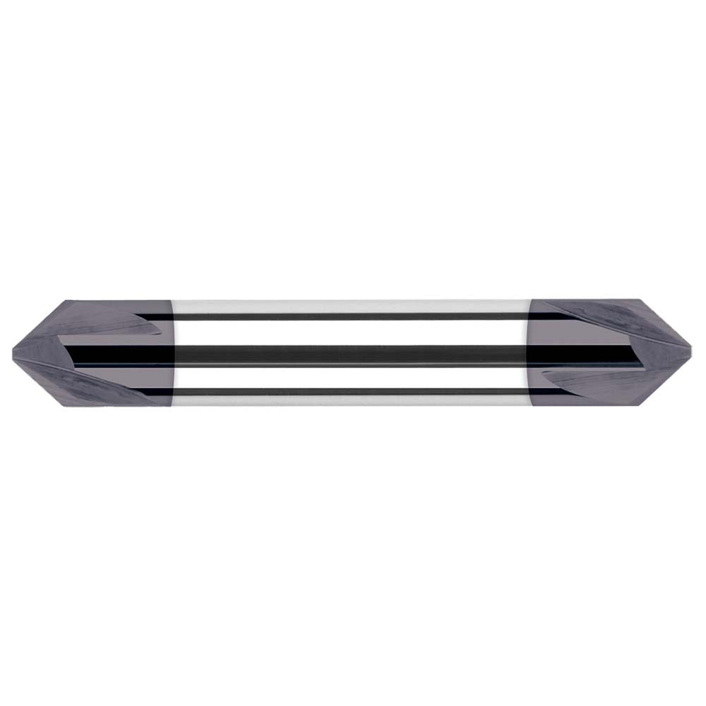 Harvey Tool 808145-C3 Chamfer Mill 3/16" Dia, 3/16" Shank Dia, 90 deg, 4 Flute, Solid Carbide, Single End