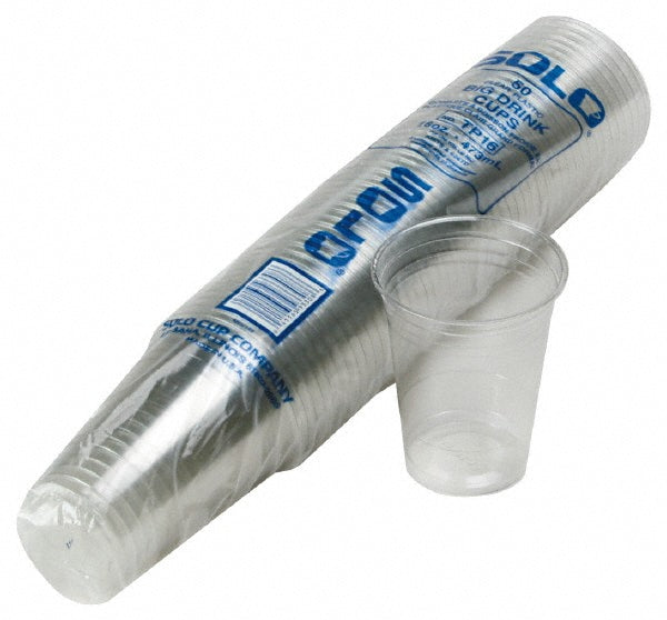Solo DCCTP16DPK Pack of (50) Solo Plastic Cold Cups, 16 oz Clear