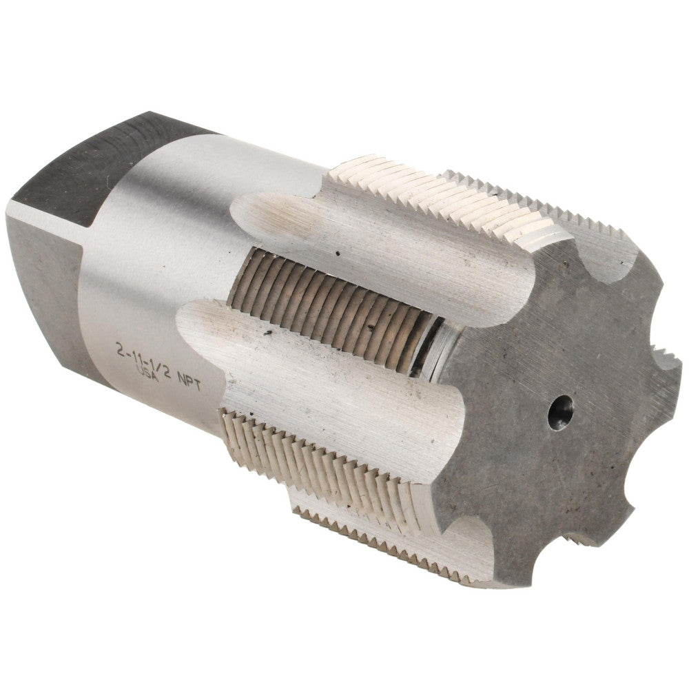 Hertel 793U 2 Standard Pipe Tap 2 - 11-1/2, NPT, 7 Flutes, Carbon Steel, Bright/Uncoated