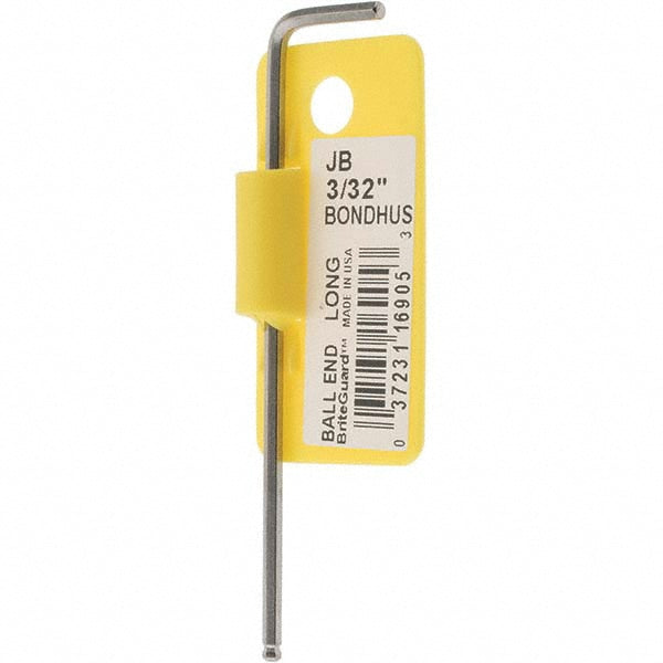 Bondhus 16905 Hex Key 3/32" Hex, Ball End, Long Arm