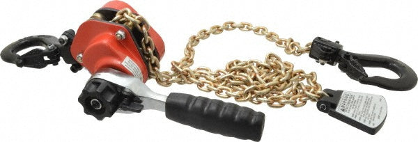 CM 0215 Manual Mini-Ratchet Lever Hoist 1100 lb Capacity, 5' Max Lift