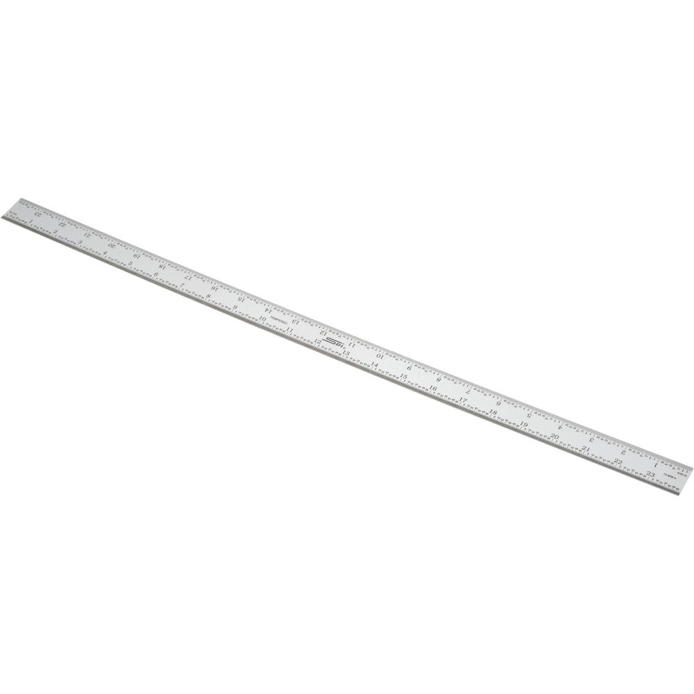 SPI 13-859-4 Steel Rule 24" OAL, English & Metric Graduation, Rigid, 1-1/8" OAW