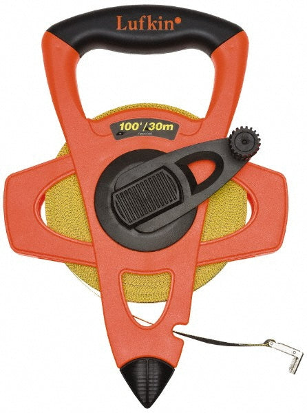 Lufkin FM030CME Tape Measure 100' Long, 1/2" Width, Yellow Blade