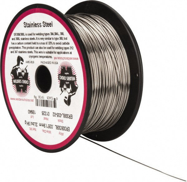 Welder's Choice 59802447 MIG Welding Wire ER308L, 0.0350" Dia, Stainless Steel