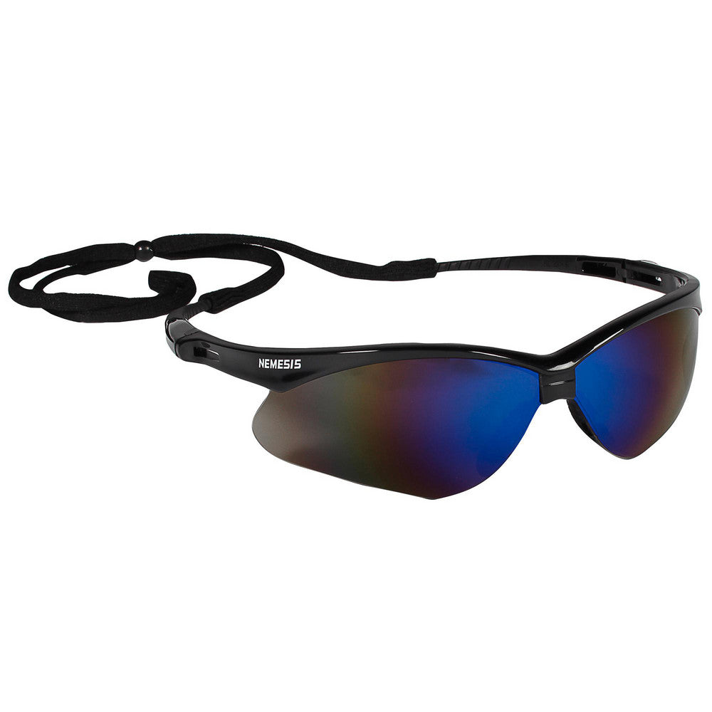 KleenGuard 14481 Safety Glass Scratch-Resistant, Blue Mirror Lenses, Full-Framed, UV Protection