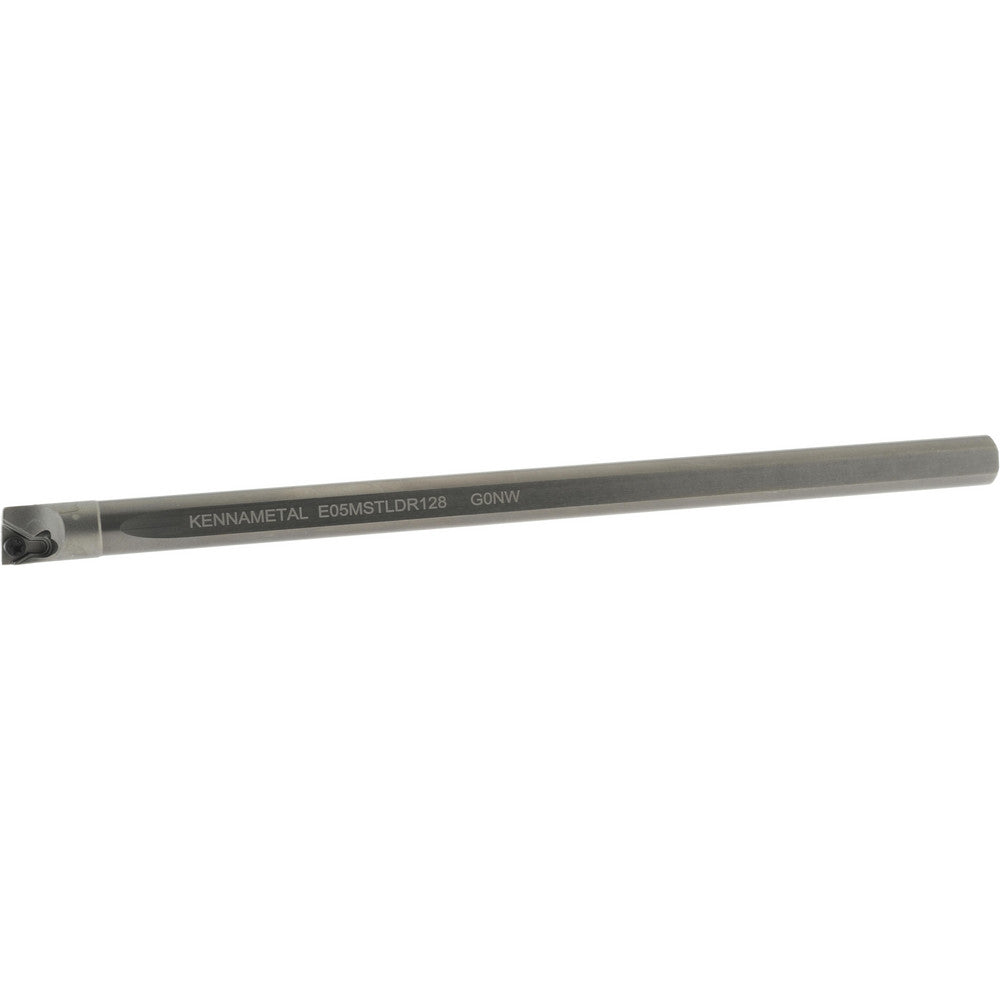 Kennametal 1270973 Indexable Boring Bar E05MSTLDR128, 0.36" Min Bore Dia, Right Hand Cut, 5/16" Shank Dia, 5 ° Lead Angle, Solid Carbide (Shank), Steel (Head)