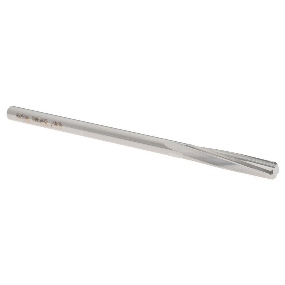 Hertel 59904326 Chucking Reamer 9/64" Dia, 2-1/2" OAL, 3/4" Flute Length, Spiral Flute, Straight-Cylindrical Shank, Solid Carbide