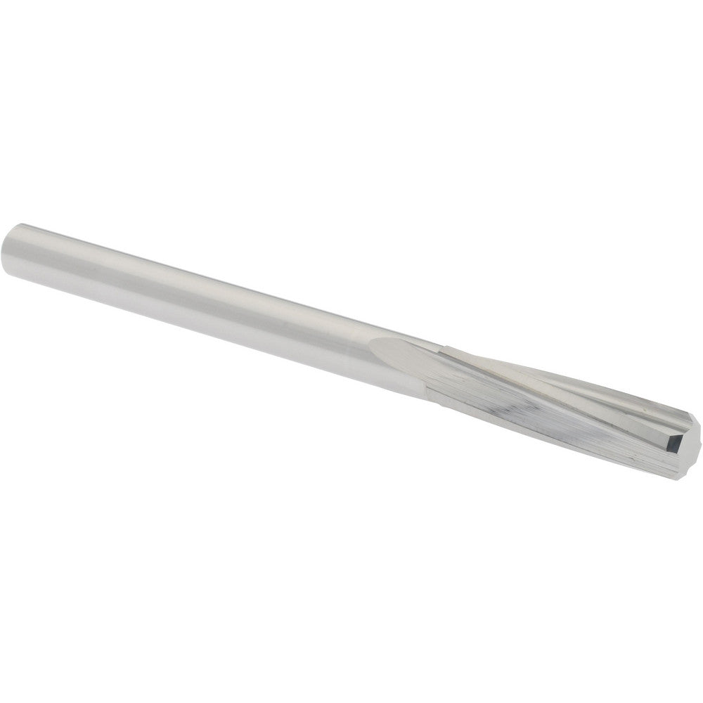 Hertel 59904540 Chucking Reamer 1/4" Dia, 3" OAL, 1" Flute Length, Spiral Flute, Straight-Cylindrical Shank, Solid Carbide