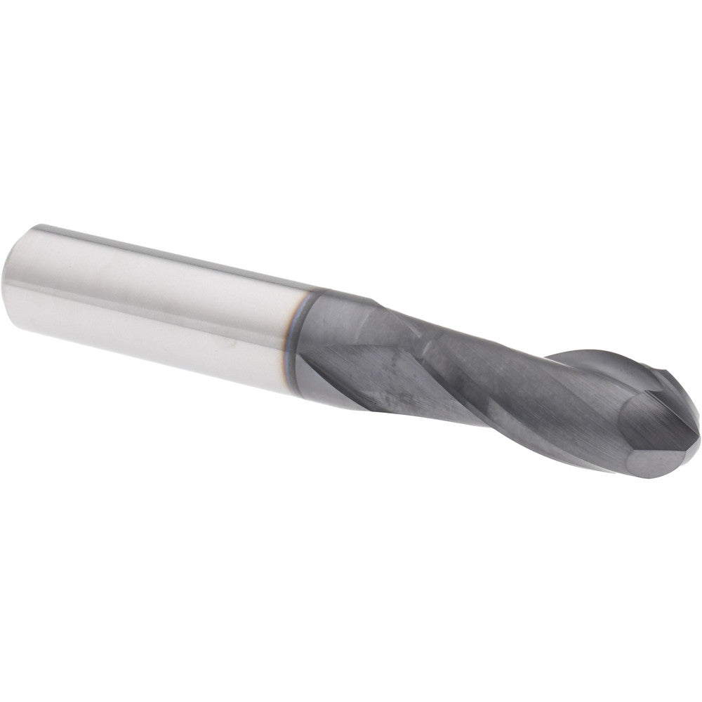 Hertel EM99924557 Ball End Mill 3/8" Dia, 7/8" LOC, 2 Flute, Solid Carbide