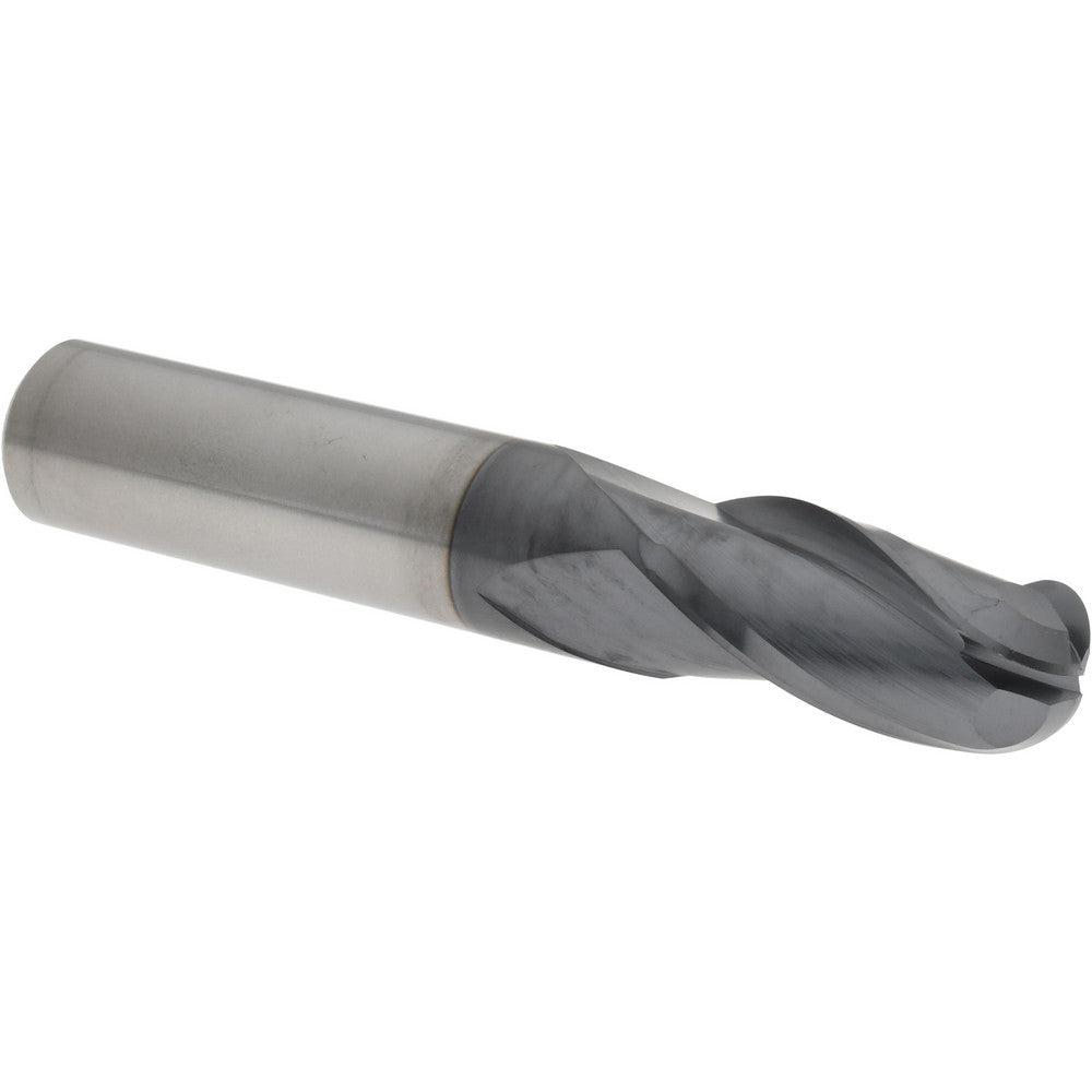 Hertel EM99924739 Ball End Mill 1/2" Dia, 1" LOC, 3 Flute, Solid Carbide