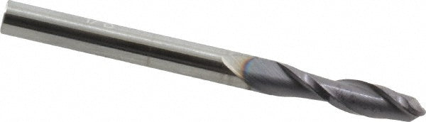 Hertel EM249008 Ball End Mill 1/8" Dia, 1/2" LOC, 2 Flute, Solid Carbide