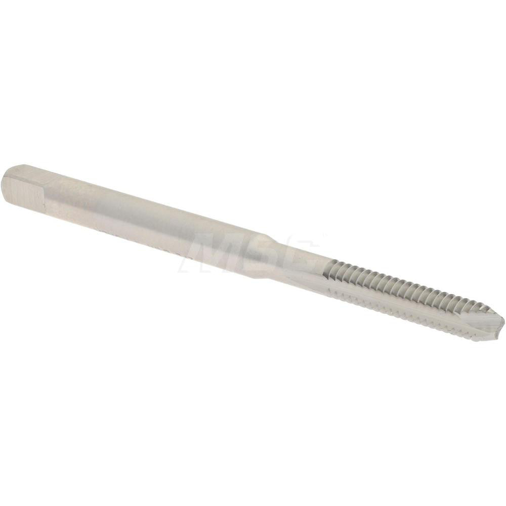 Hertel K008091AS Spiral Point Tap #4-40 UNC, 2 Flutes, Bottoming Chamfer, 2B/3B Class of Fit, HSS, Bright/Uncoated Coated