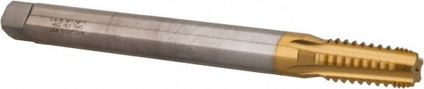 Hertel K015974AS25 Extension Pipe Tap 1/4-18 NPTF, 5 Flutes, High Speed Steel