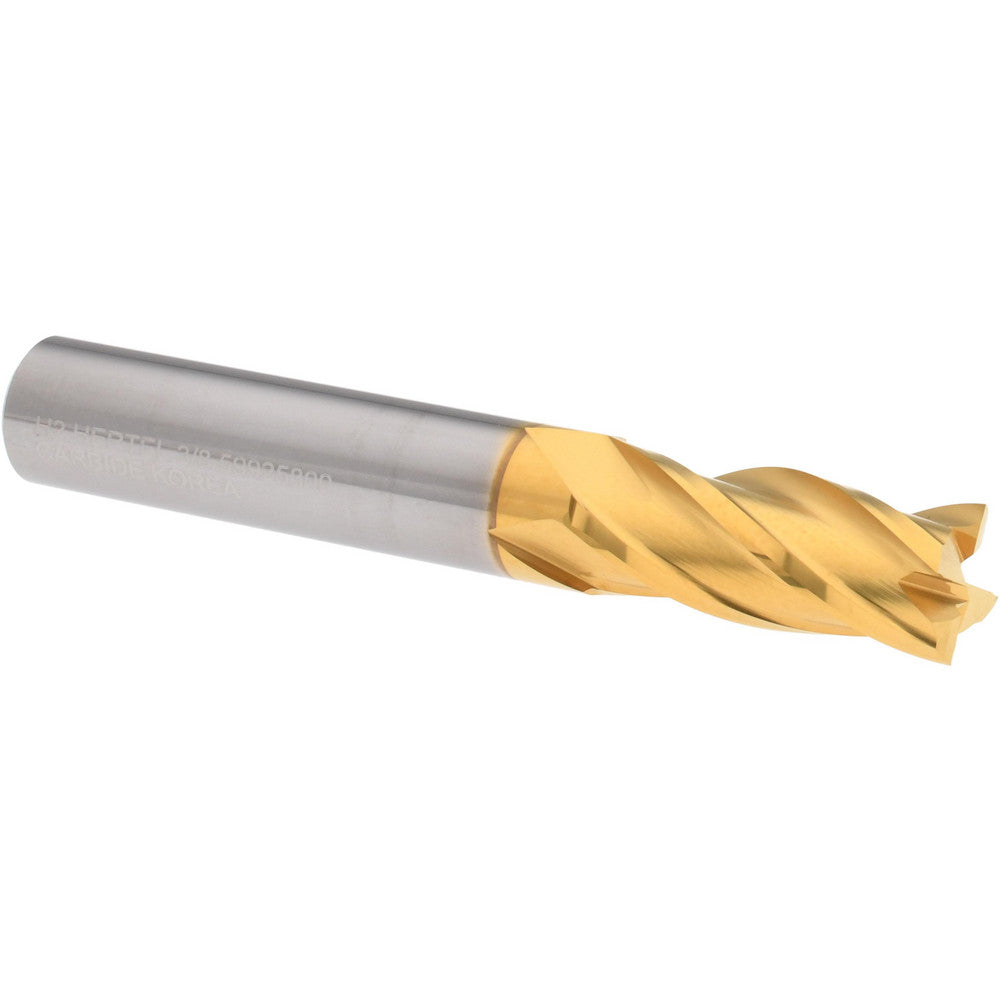 Hertel 59925800 Square End Mill 3/8" Dia, 7/8" LOC, 4 Flute, Solid Carbide