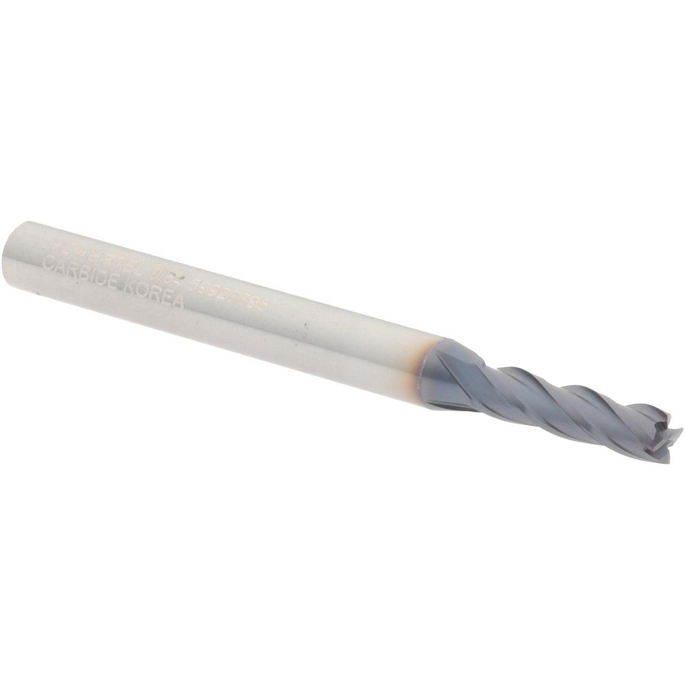 Hertel 59928895 Square End Mill 9/64" Dia, 1/2" LOC, 4 Flute, Solid Carbide