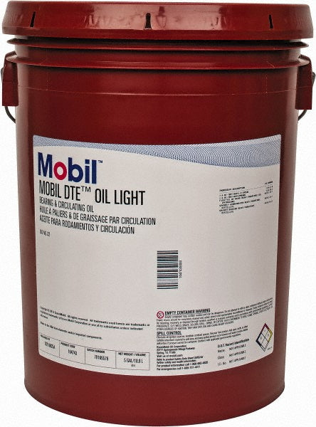 Mobil 104743 Circulating Machine Oil SAE 10, ISO 32, 5 gal, Pail