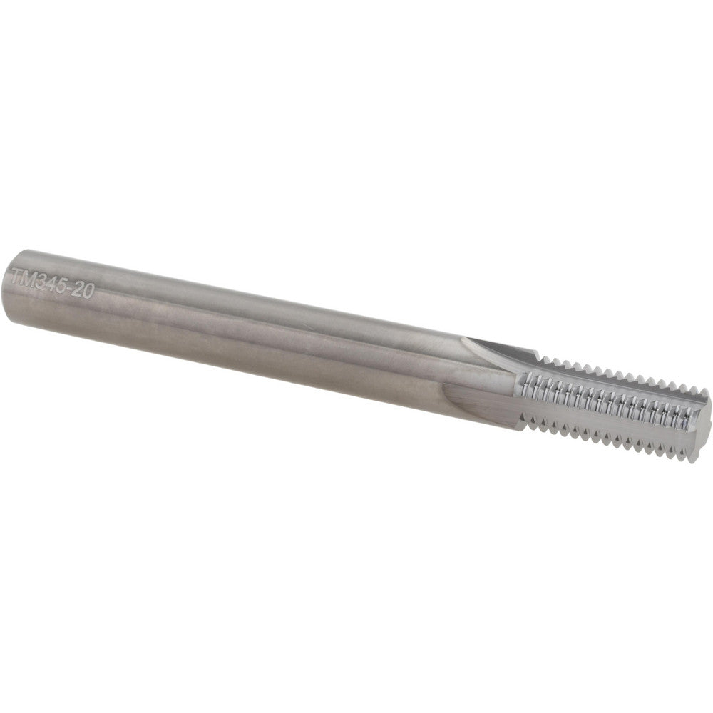 Scientific Cutting Tools, Inc. TM.345-20 Straight Flute Thread Mill 7/16-20, Internal, 4 Flutes, 3/8" Shank Dia, Solid Carbide