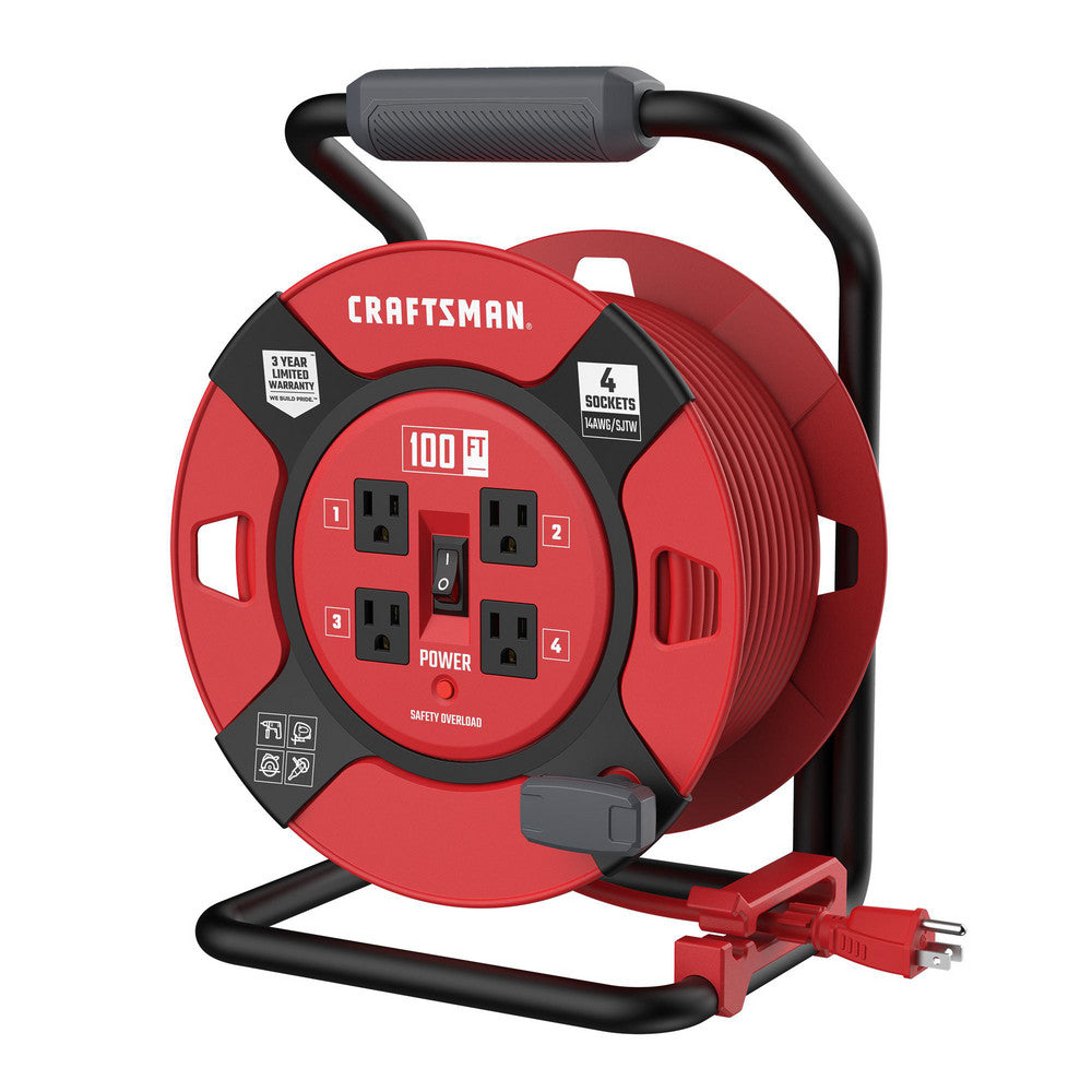 Craftsman CMXCRPA14100 Craftsman Power Reel 100ft Cord 14 AWG SJTW