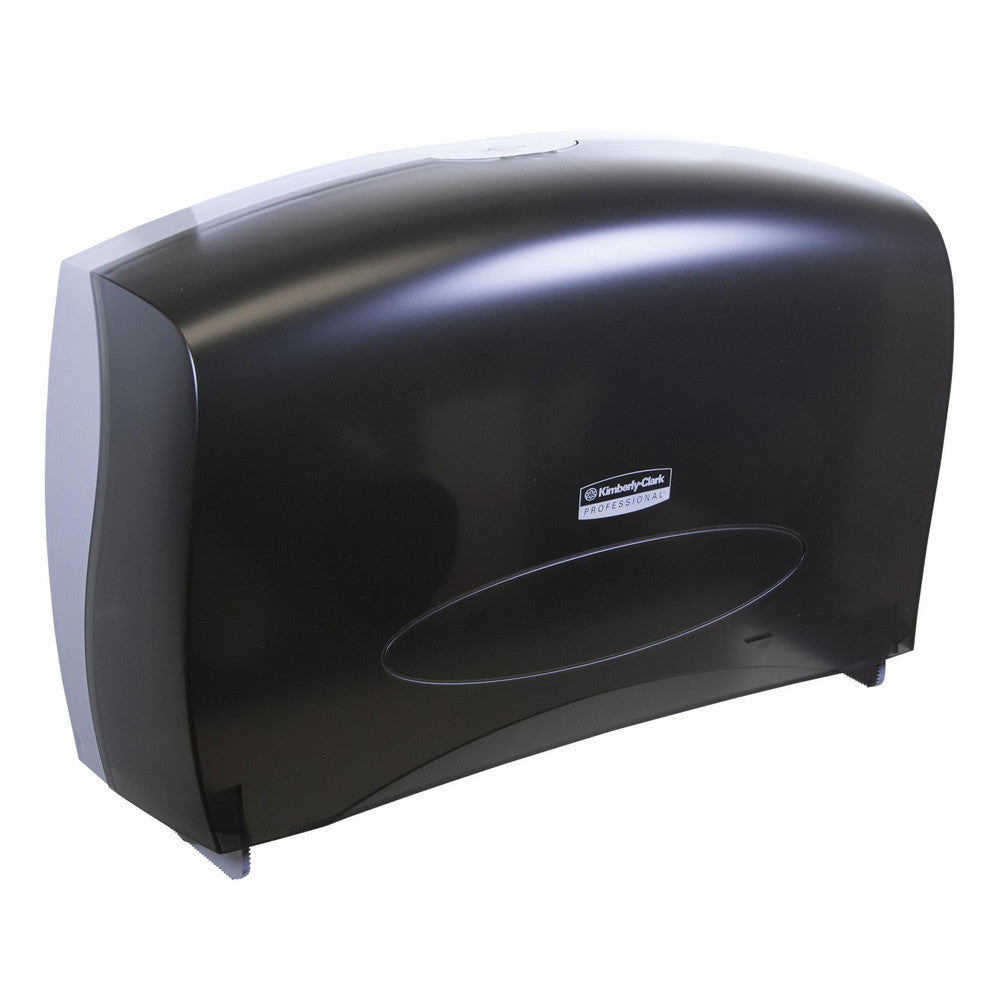 Kimberly-Clark Professional 09551 Jumbo Roll Toilet Paper Dispenser, Combo Unit, Black, 20.43" x 13.12" x 5.8"
