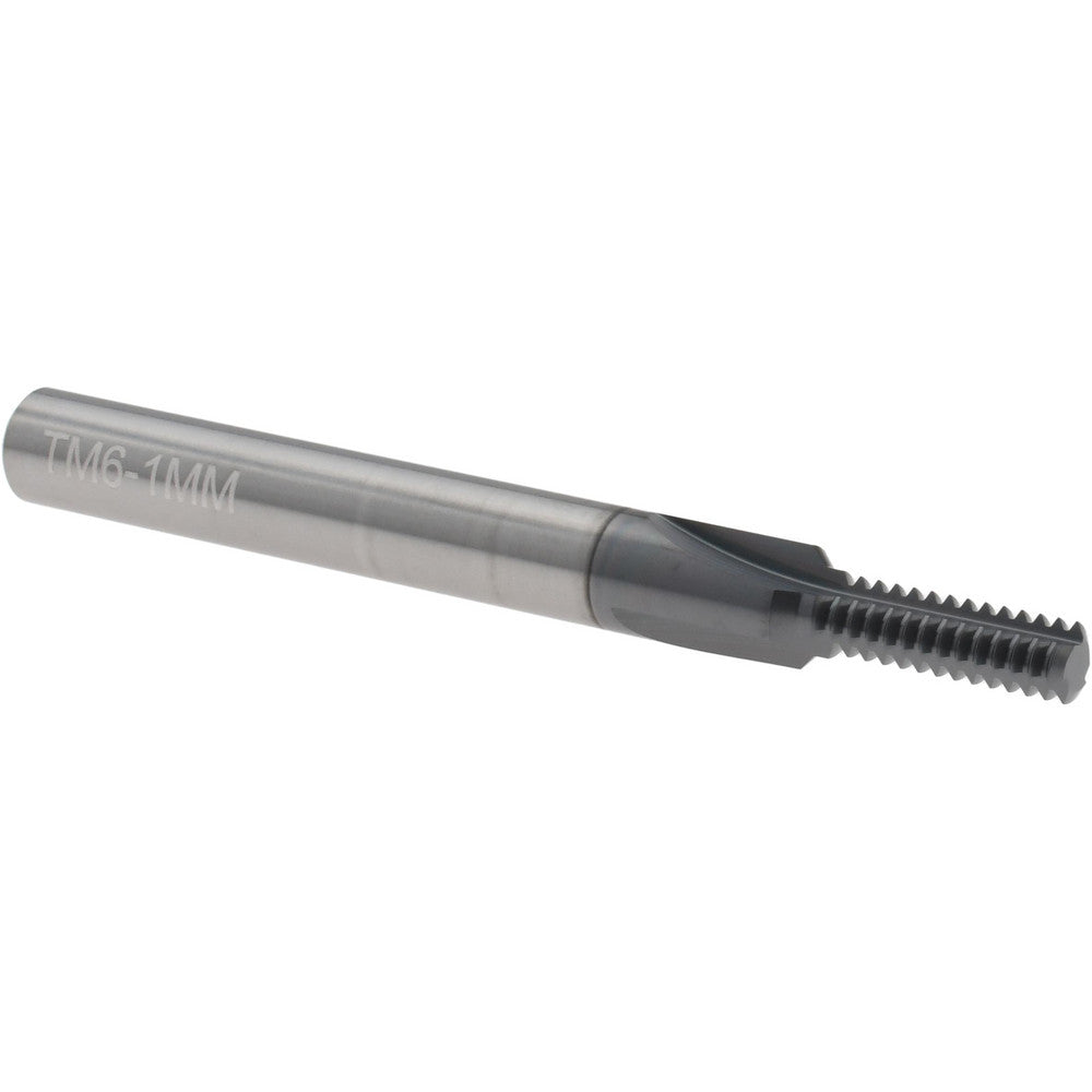 Scientific Cutting Tools, Inc. TM6-1MM-A Straight Flute Thread Mill Internal, 3 Flutes, 1/4" Shank Dia, Solid Carbide