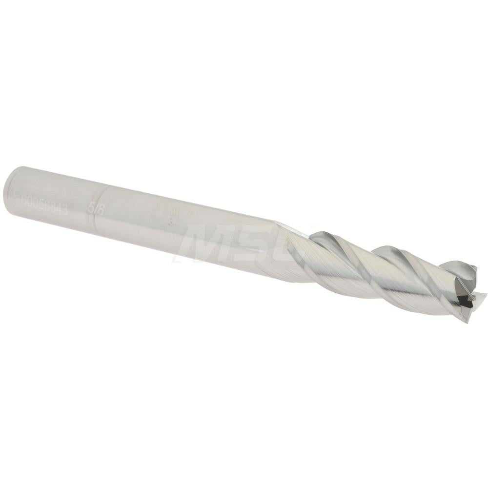 Accupro 60056843 Square End Mill 5/8'' Dia, 2'' LOC, 5/8'' Shank Dia, 6'' OAL, 3 Flutes, Solid Carbide