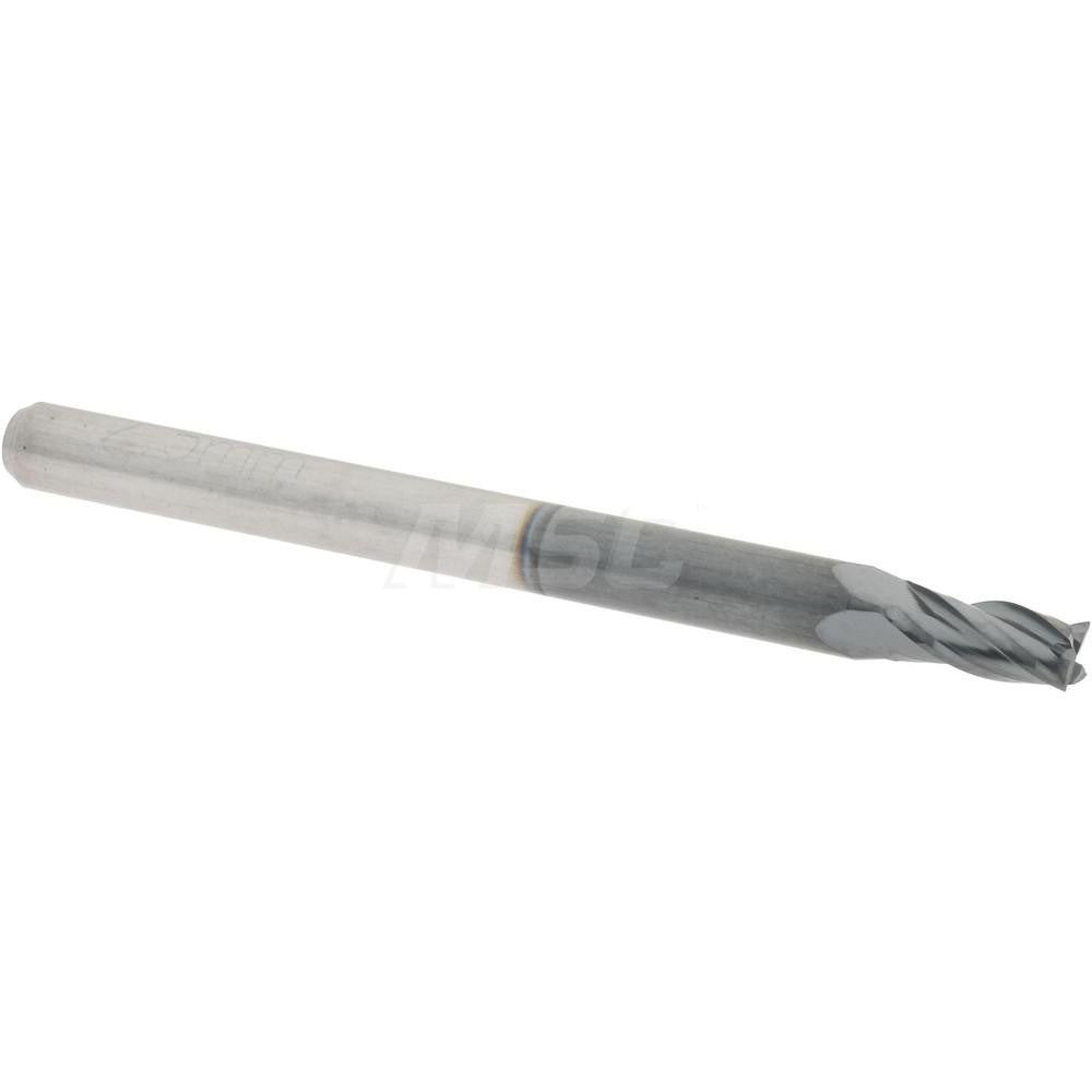 Accupro 60057189 Square End Mill 0.0984'' Dia, 0.1969'' LOC, 4 Flutes, Solid Carbide