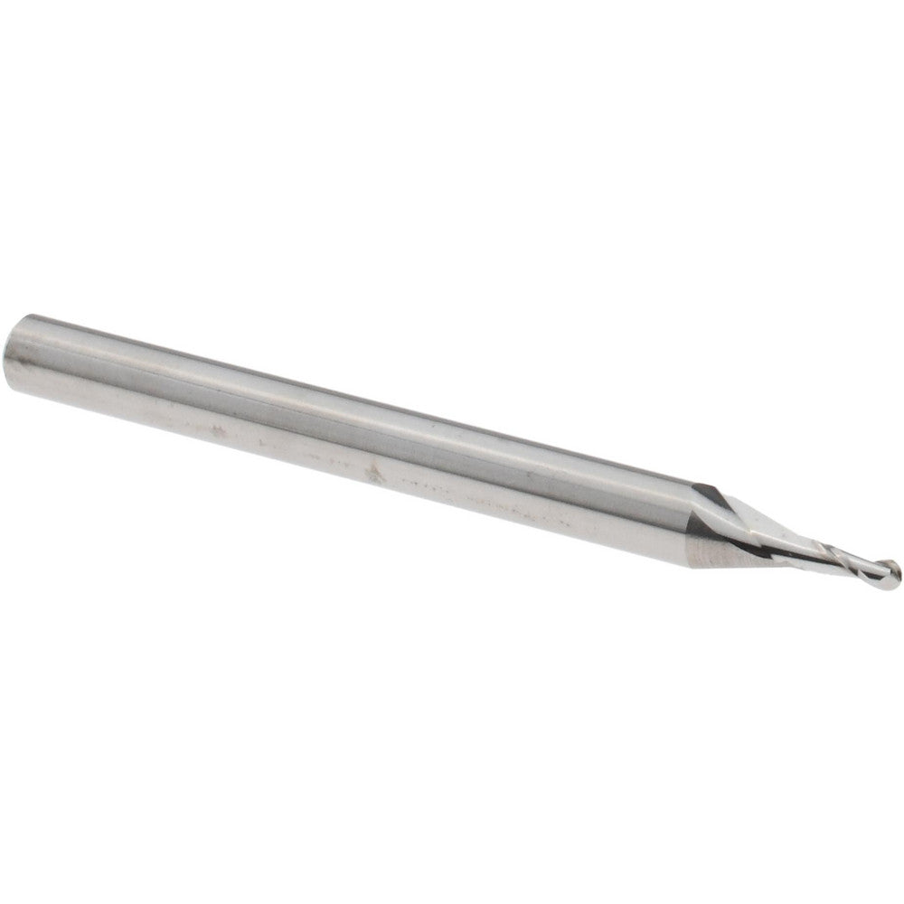 Kyocera SGS Precision Tools 00853 Ball End Mill 3/64" Dia, 9/64" LOC, 2 Flute, Solid Carbide