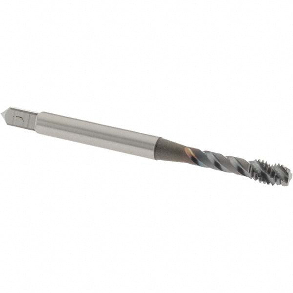 OSG 1755408 Spiral Flute Tap M4x0.70 Metric Coarse, 3 Flutes, Modified Bottoming, 6H Class of Fit, Vanadium High Speed Steel, TICN Coated