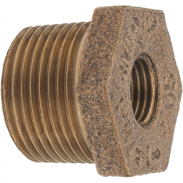Merit Brass XB114-1204 Brass Pipe Bushing 3/4 x 1/4" Fitting, Threaded, FBSPT x FBSPT, Class 125