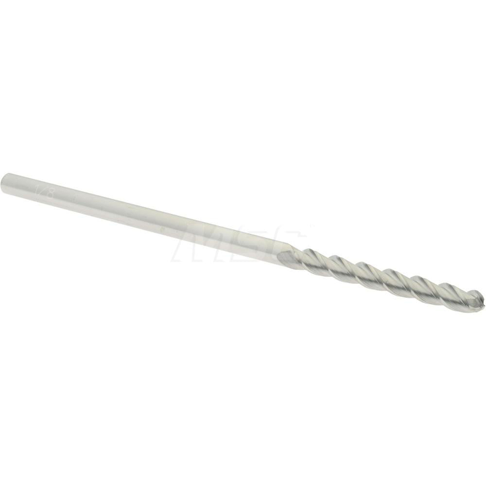 Accupro 60338662 Ball End Mill 0.125" Dia, 1" LOC, 3 Flute, Solid Carbide