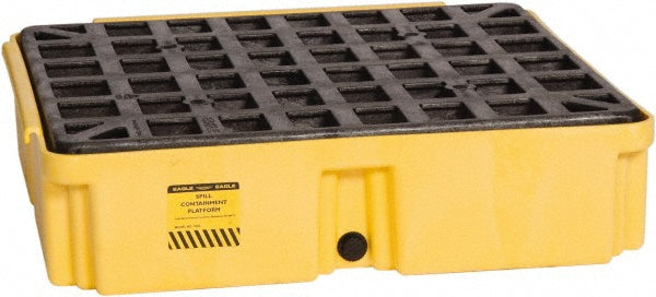 Eagle 1633D Spill Pallet 1 Drum, 12 gal, 2,000 lb, Polyethylene