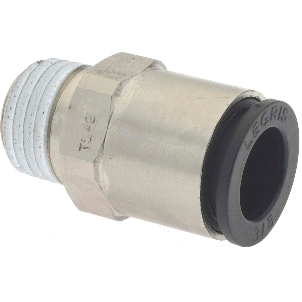 Legris 3175 60 13 Push-To-Connect Tube to Male & Tube to Male BSPT Tube Fitting Male Connector, 1/4" Thread, 3/8" OD