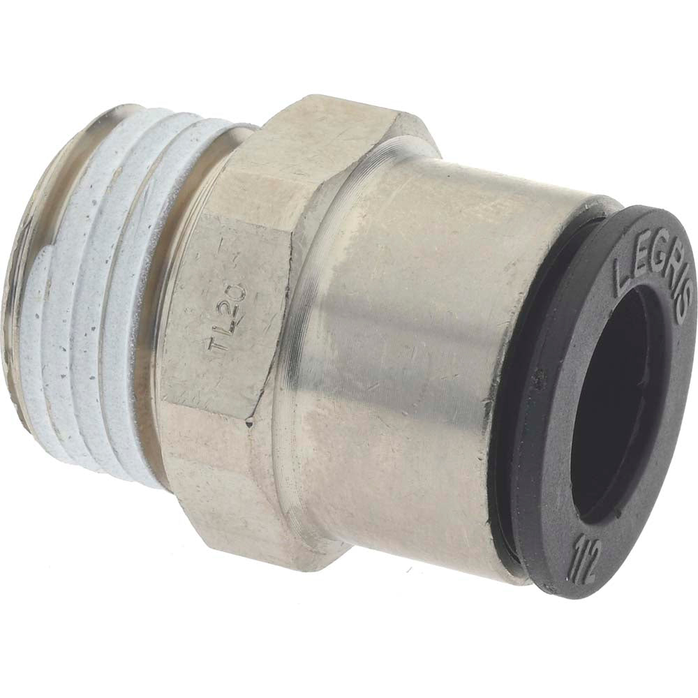 Legris 3175 62 21 Push-To-Connect Tube to Male & Tube to Male BSPT Tube Fitting Male Connector, 1/2" Thread, 1/2" OD