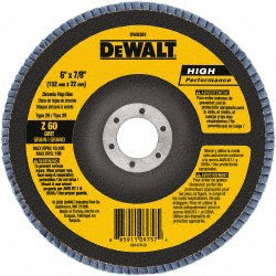 DeWALT DW8381 Flap Disc 7/8" Hole, 60 Grit, Zirconia Alumina, Type 29