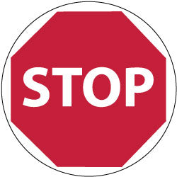 AccuformNMC MSCWFS3 Accident Prevention Adhesive Backed Floor Sign Round, Vinyl, ''STOP''