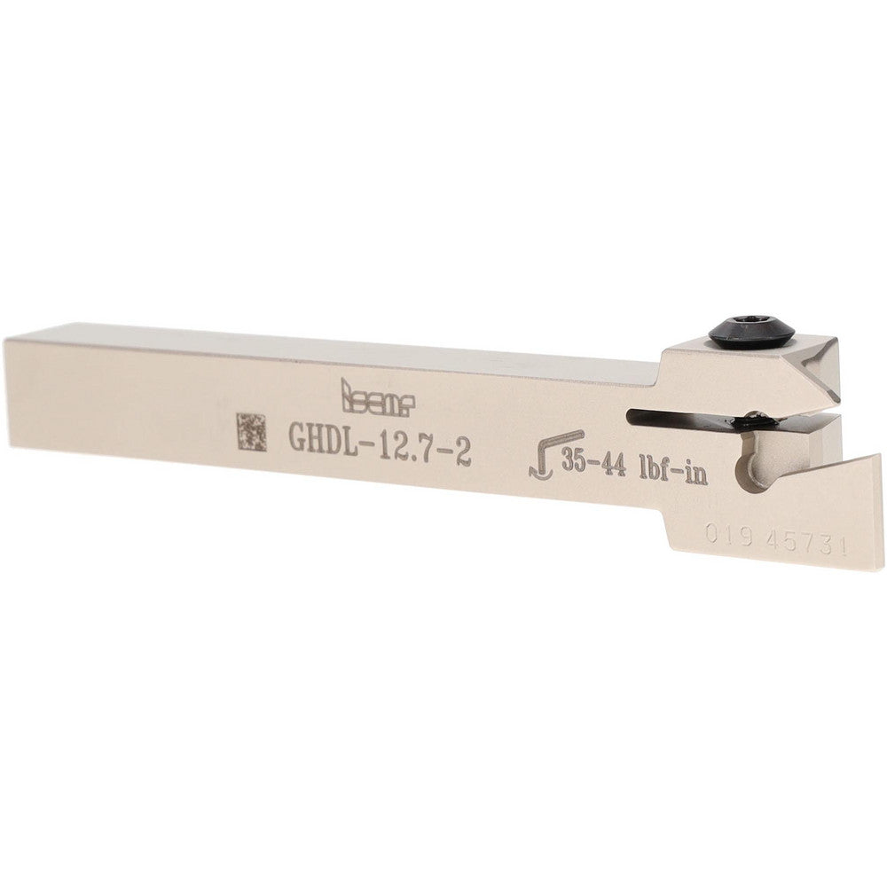 Iscar 2800077 Indexable Grooving-Cutoff Toolholder GHDL 12.7-2, 0.016 to 1/8" Groove Width, 0.32" Max Depth of Cut, Left Hand