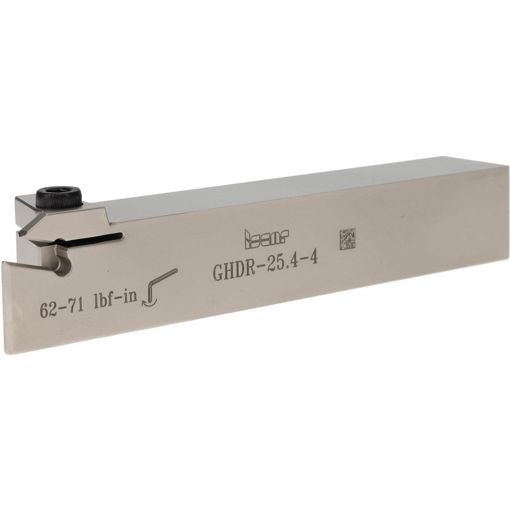 Iscar 2800161 Indexable Grooving-Cutoff Toolholder GHDR 25.4-4 I, 0.157 to 0.197" Groove Width, 0.4" Max Depth of Cut, Right Hand