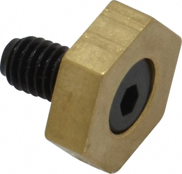 Mitee-Bite 10207 1/2" Brass Hex, 10-32 Stud Thread, Symmetrical Hex Clamp