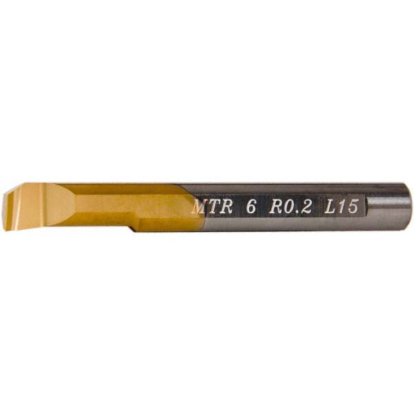 Carmex MTR6R0.2L15 Boring Bar 0.2400" Min Bore, 0.5900" Max Depth, Right Hand, 0.2756" Shank Dia, Solid Carbide