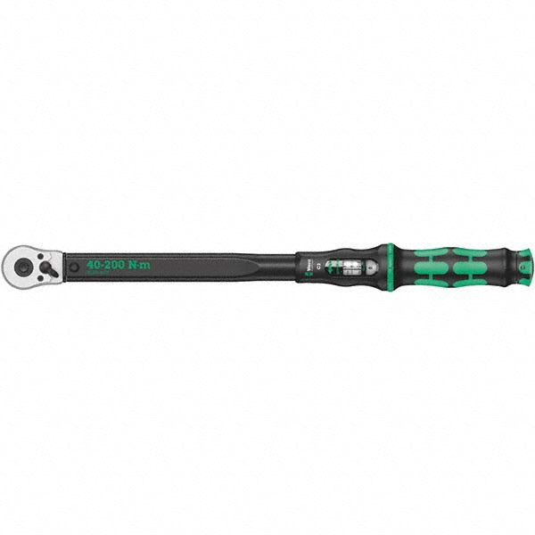 Wera 05075622001 Adjustable Torque Wrench 1/2" Drive, Square Drive, Foot Pound & Newton Meter