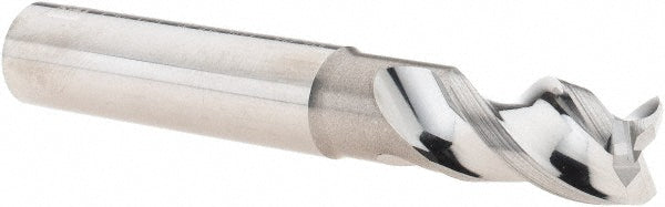 Iscar 5622932 Corner Radius End Mill 3/8" Dia, 0.0300" Radius, 3 Flute, Solid Carbide