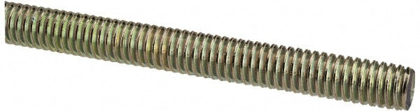 All America Threaded Products 07086 General-Purpose Threaded Rod 5/16-18, 6' OAL, Alloy Steel, Yellow Zinc Finish