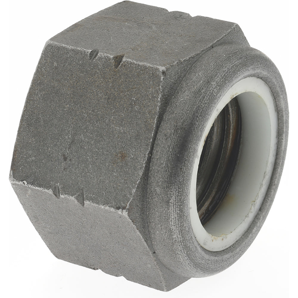 Value Collection MP39632 Hex Lock Nut Insert, Nylon Insert, 1-1/4-7, Grade 8 Steel, Bright/Uncoated